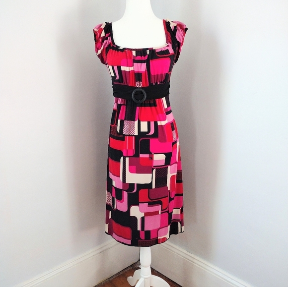Volume One Color Block Dress Size Large - Picture 2 of 6